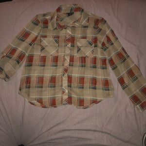 Chiffon plaid shirt